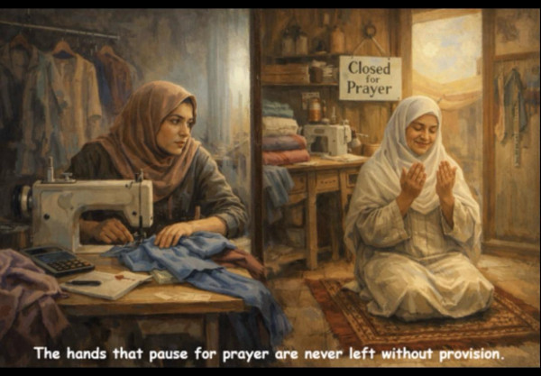 The hands that pause for prayer are never left without provision